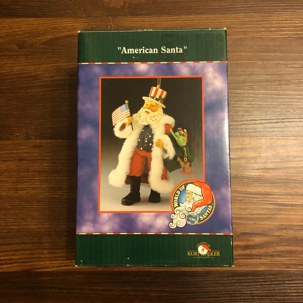 NWT KURT ADLER American Santa Christmas Ornament collectible